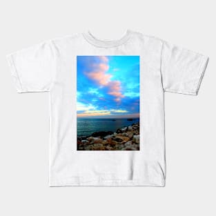 Sunset sky over the sea Kids T-Shirt